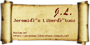 Jeremiás Liberátusz névjegykártya