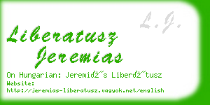 liberatusz jeremias business card
